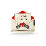 PINETS Christmas przypinka świąteczna List do Mikołaja pozłacana 14k