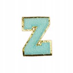 NASZYWKA duża LITERA z aplikacja złoty brokat