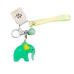 Brelok do kluczy Słonik zawieszka do torebki zielony