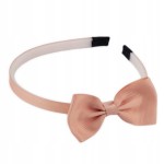 Opaska do włosów dla dziewczynki z kokardą jasno różowa