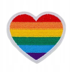 Termo naprasowanka naszywka Serce tęczowe LGBT