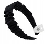 Opaska do włosów czarna materiałowa szeroka