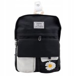 Plecak szkolny młodzieżowy dla nastolatki czarny STOKROTKA