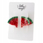 Spinki klamry ARBUZY akrylowe 2 sztuki