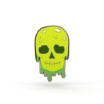 PINETS przypinka Czaszka Czacha zielona metalowy Pin