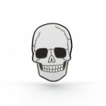 PINETS przypinka Czaszka Czacha w okularach metalowy Pin