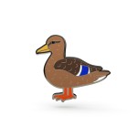 PINETS przypinka Kaczka Krzyżówka samica metalowy Pin