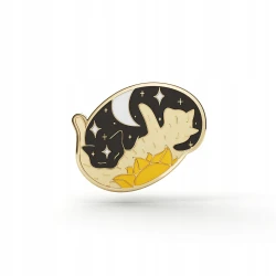 PINETS przypinka Night and Day Cats koty Noc i Dzień metalowy Pin