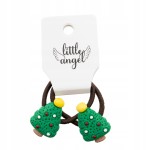 Gumki do włosów Świąteczne zestaw 2 sztuki Choinki