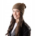 CZAPKA smerfetka dziana jesienna zimowa Damska brązowa