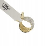 Złota spinka klamra do włosów kulka z cyrkoniami