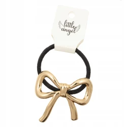 Gumka do włosów ozdoba Hair Cuff Kokarda złota