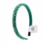 Opaska ozdobna do włosów Błyszcząca z Koralików Zielona