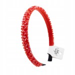 Opaska ozdobna do włosów Błyszcząca z Koralików Czerwona