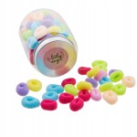 Frotki gumki do włosów kolorowe w plastikowym słoiczku MIX 100 sztuk