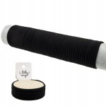 Gumki Frotki Czarne gładkie zestaw 50 sztuk