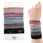 Zestaw 20 gumek do włosów i bransoletek Little Angel pastelowe elastyczne