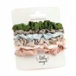 Zestaw 6 gumek do włosów scrunchie kolorowe satynowe delikatne