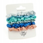 Zestaw 6 gumek do włosów scrunchie kolorowe delikatne satynowe