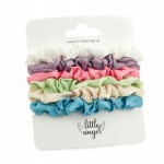 Zestaw 6 gumek do włosów scrunchie satynowe delikatne kolorowe