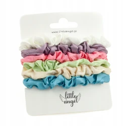 Zestaw 6 gumek do włosów scrunchie satynowe delikatne kolorowe
