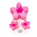 Zestaw spinek klamr do włosów Klamra Kwiat Różowy Hawajski 3 sztuki