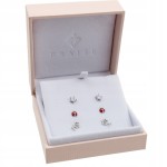 Fraise Srebrne 925 kolczyki sztyfty KWIATKI BIEDRONKI dziewczęce 3 pary