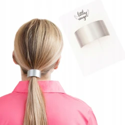 Elegancka srebrna spinka do włosów minimalistyczna klamra kucyka Hair Cuff