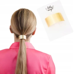 Elegancka złota spinka do włosów minimalistyczna klamra do kucyka Hair Cuff