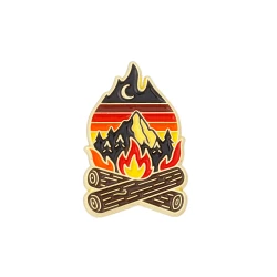 Pin Turystyczny Złoty ognisko góry natura Przygoda Pinets emaliowany