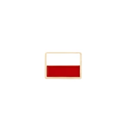 Przypinka flaga Polski złoty pin biało-czerwony Pinets godło narodowe