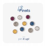 PINETS Eleganckie przypinki z cyrkonią - zestaw 10 szt ozdób do ubrań
