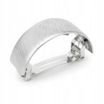 Spinka do włosów srebrna metalowa klamra szczotkowana silver | Little Angel