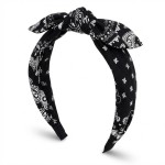 Opaska do włosów Pin Up z kokardą Szeroka Modna Wygodna Czarna