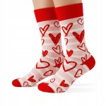 Skarpetki damskie LOVE SERCA różowo-czerwone Colorful Socks