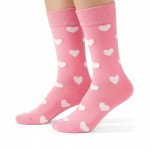 Skarpetki różowe damskie w serduszka Little Angel - Colorful Socks