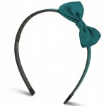 Opaska do włosów z kokardą zielona Elegancka dziewczęca stylowa ozdoba