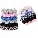 SCRUNCHIES Satynowe gumki do włosów 12 sztuk DWA ROZMIARY hit KOLOROWE