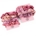 SCRUNCHIES SATYNOWE GUMKI DO WŁOSÓW 12 SZT SCRUNCHIE HIT MIĘKKIE MODNE RÓŻE