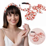 Zestaw Ozdób do Włosów Arbuz Opaska Kokarda Gumka Scrunchie 3 Elementy