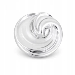 Srebrna Broszka Okrągła Spiralna Nowoczesna Elegancka Damska Stylowa Pinets